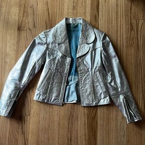 Silver Motorcycle Jacket